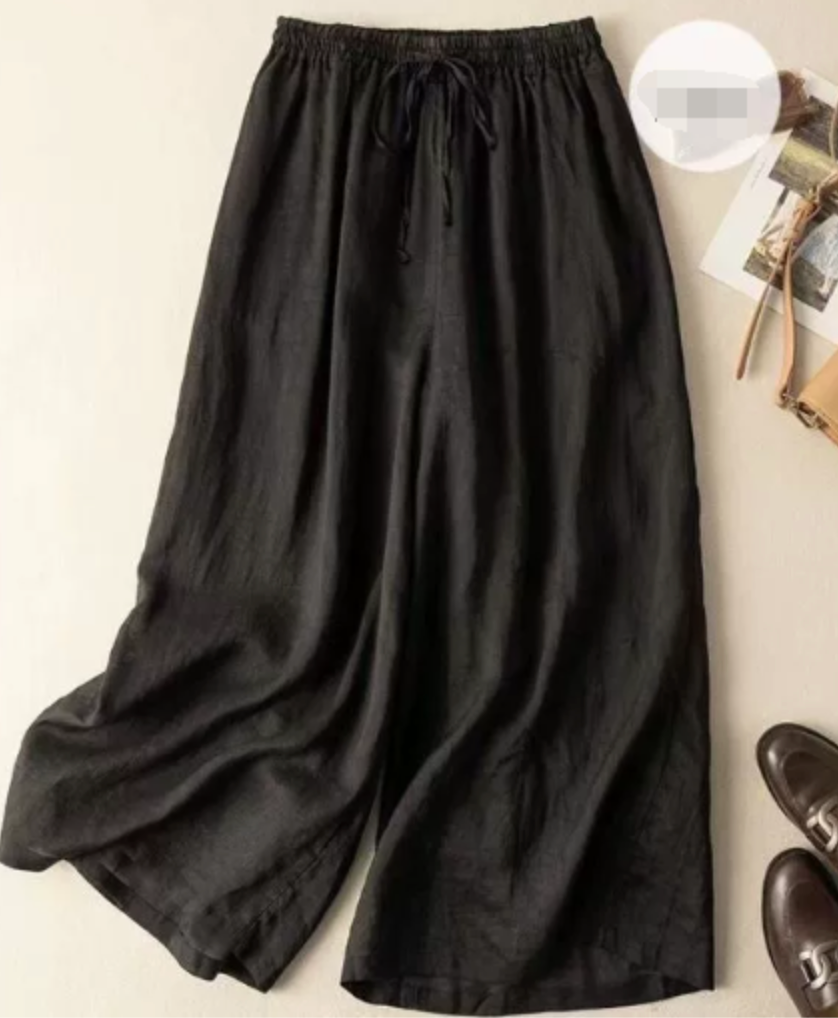 SANDRA™ | AVSLAPPET WIDE LEG BUKSER