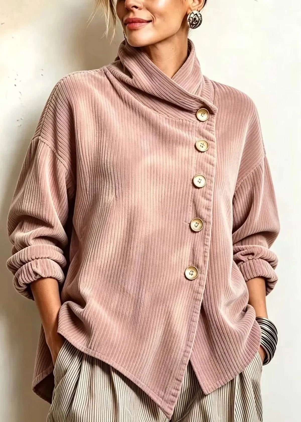 RANDI™ | KNAPPEBLUSE MED KRAGE