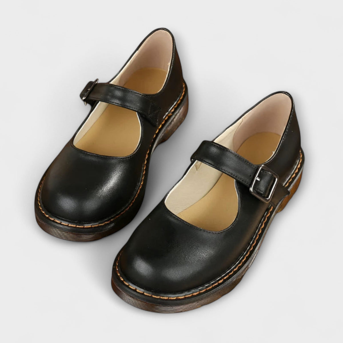 CLAIRE™ | MARY JANE-SKO MED SPENNE — Svart