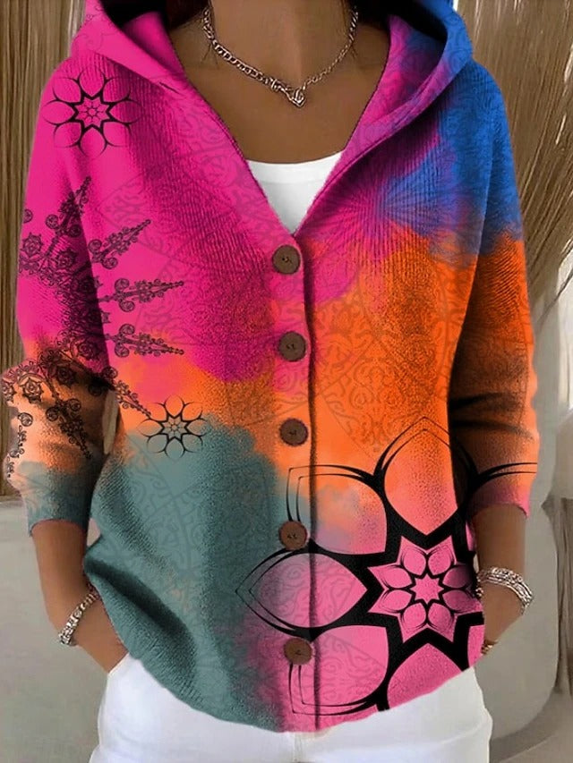 SOFIA™ | STRIKKECARDIGAN — Fuksia