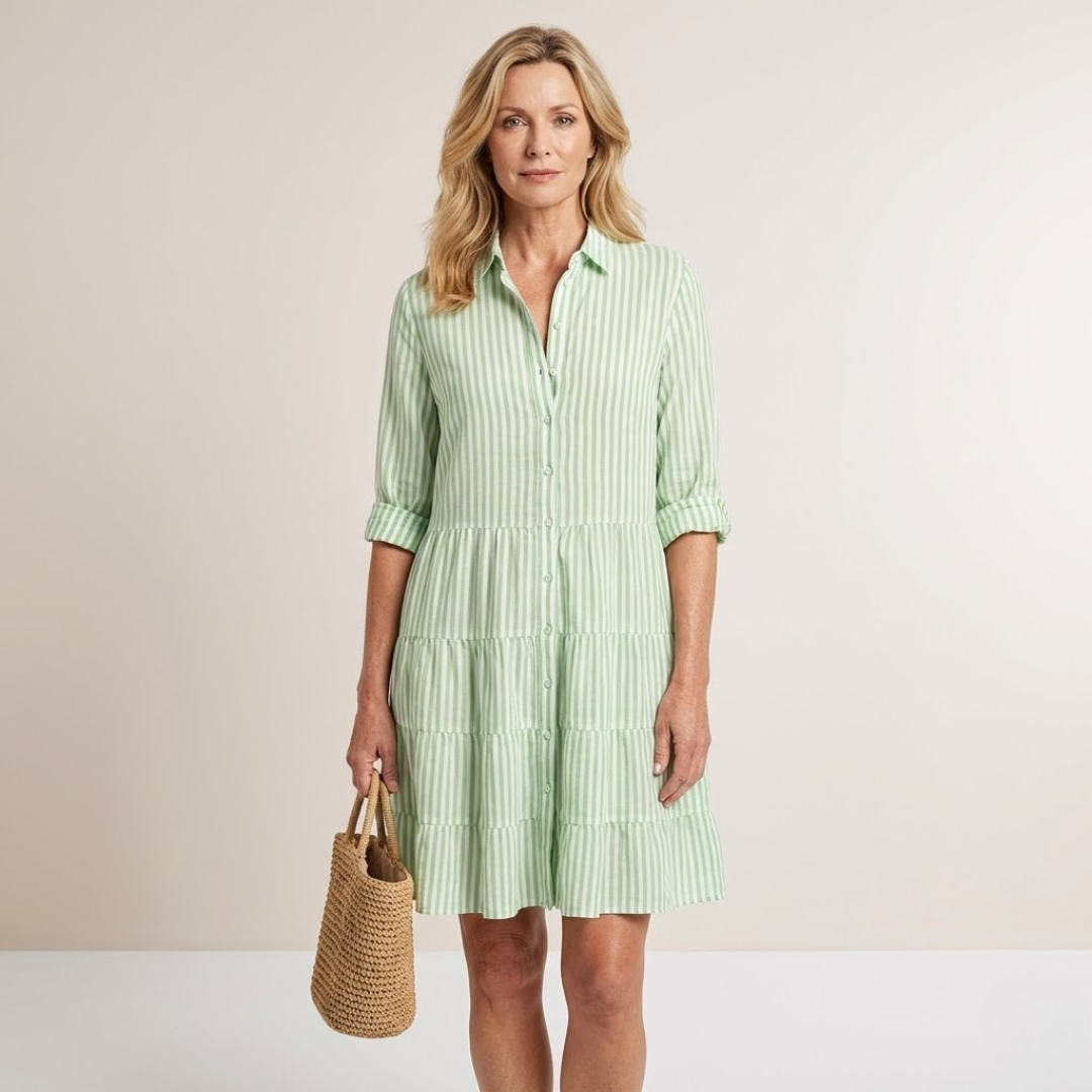 Eliza – Lett og luftig sommerkjole med striper