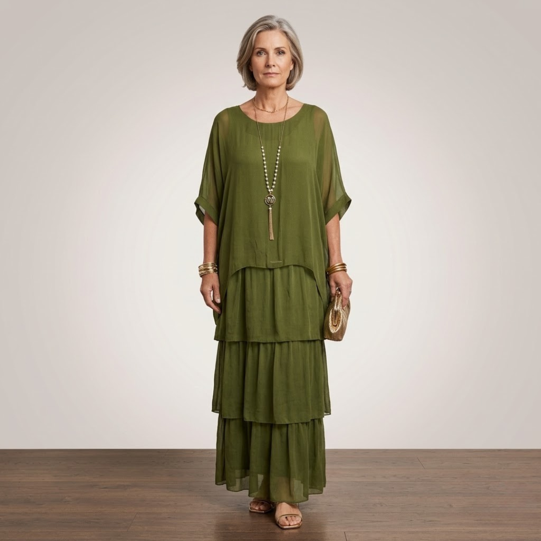 Bonnie – Elegant flytende maxikjole