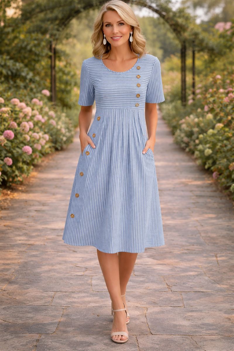 WANDA™ | STRIPET MIDI-KJOLE