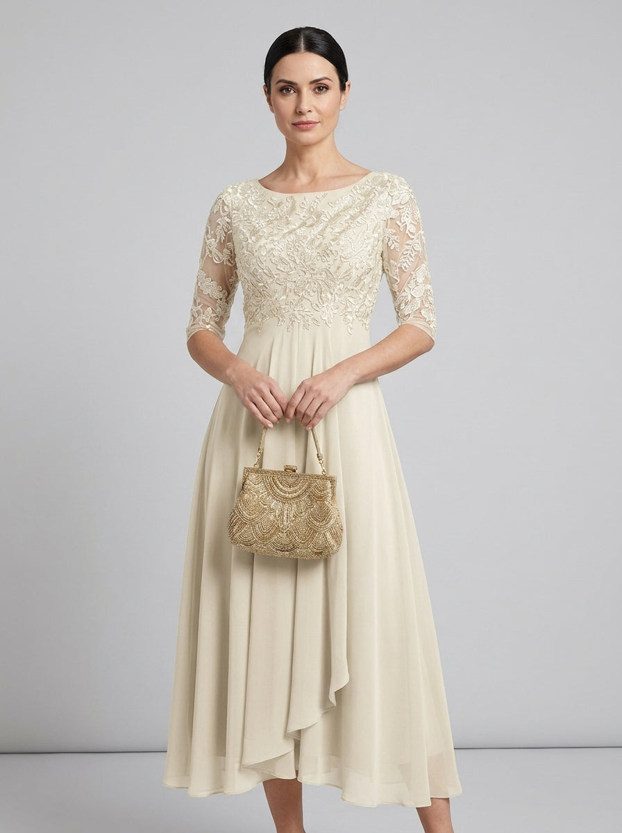 PATRYCJA™ | ELEGANT MIDIKJOLE — Hvit
