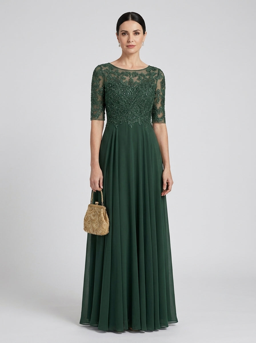 PATRYCJA™ | ELEGANT MIDIKJOLE — Grønn