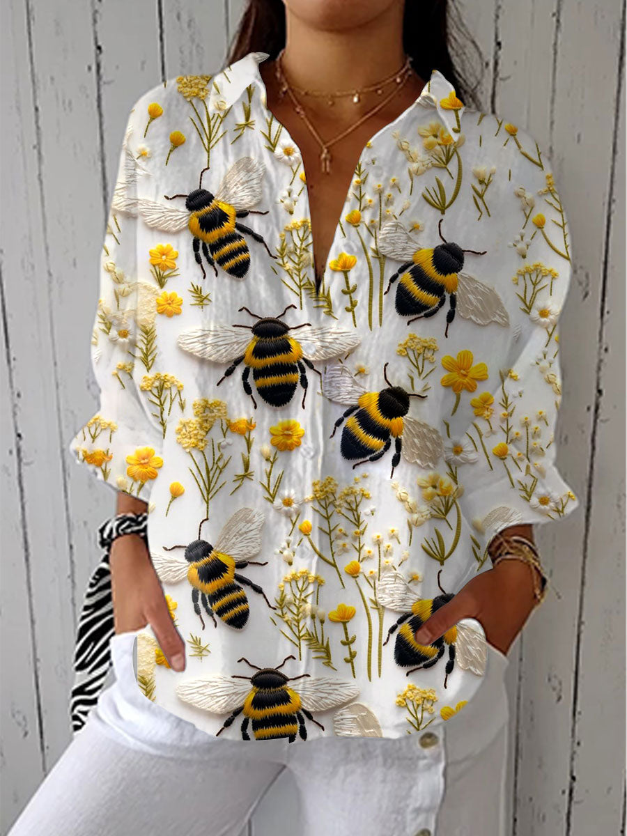 SUSAN™ | HAGE BI BLOMSTER BLUSE
