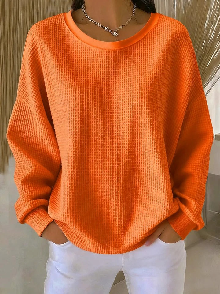 MIRIAM™ | KOSELIG STRIKKEGENSER — Oransje