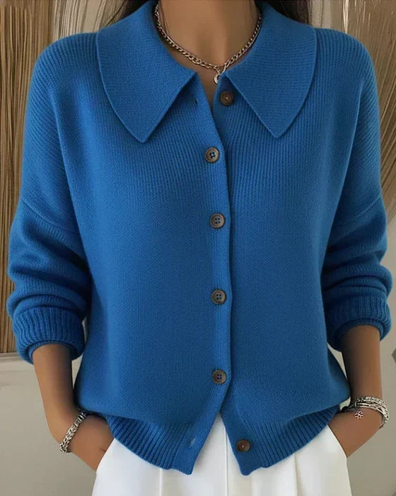VESPERA™ | STRIKKECARDIGAN — Blå