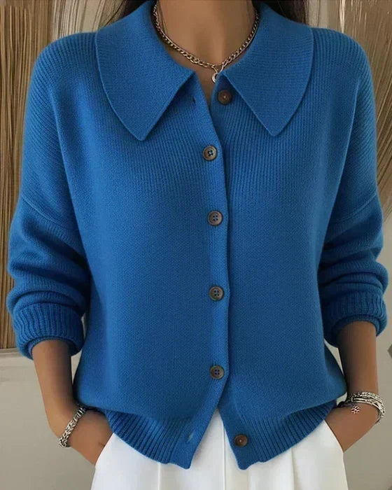 VERA™ | STRIKKECARDIGAN — Blå