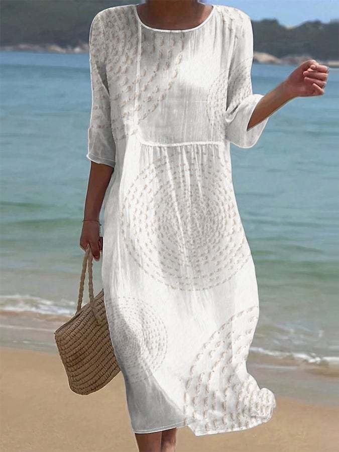 CALLIOPE™ | BRODERT AVSLAPPET STRANDKJOLE