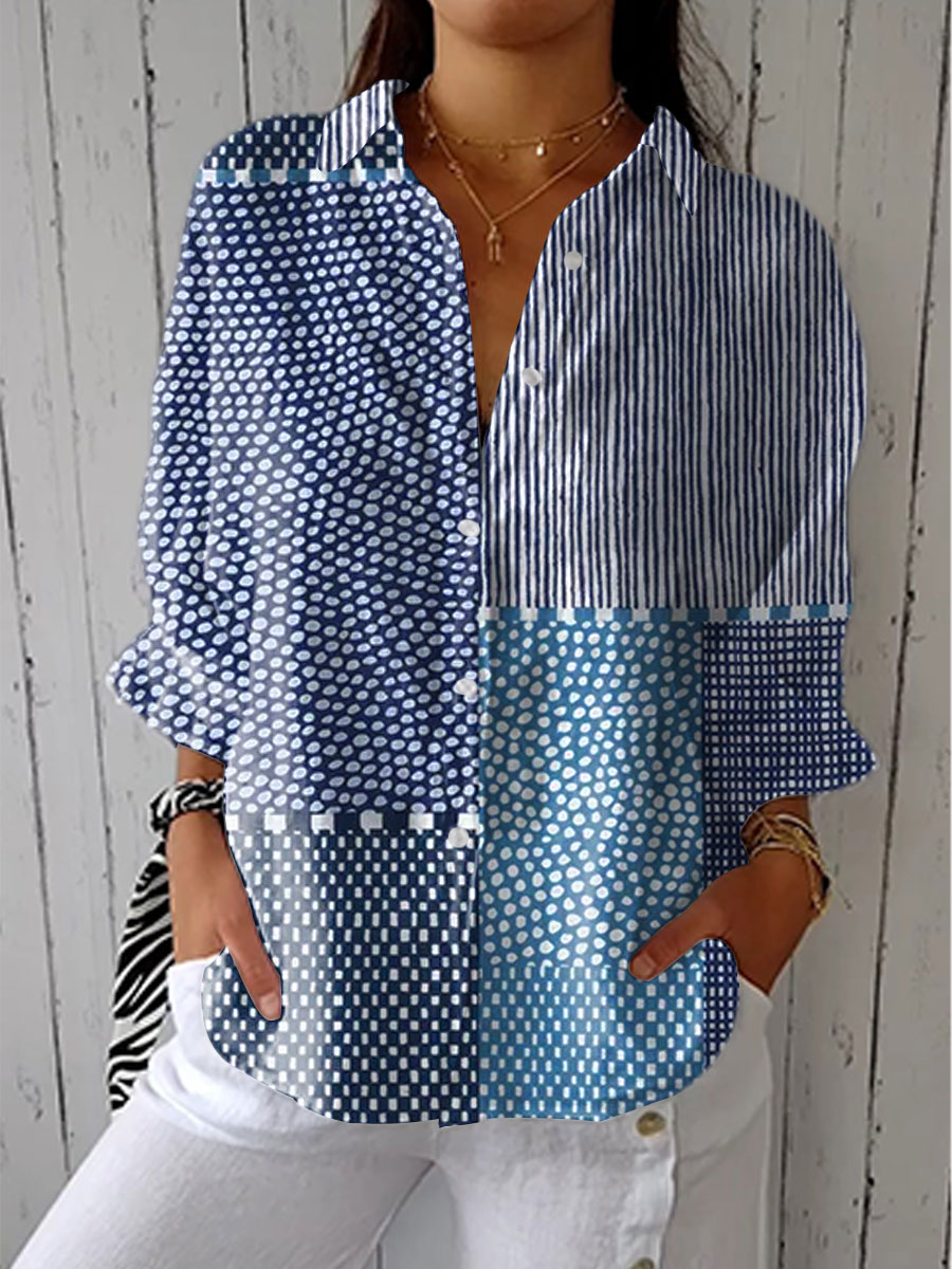 FIORA™ | PATCHWORK KNAPPEBLUSE