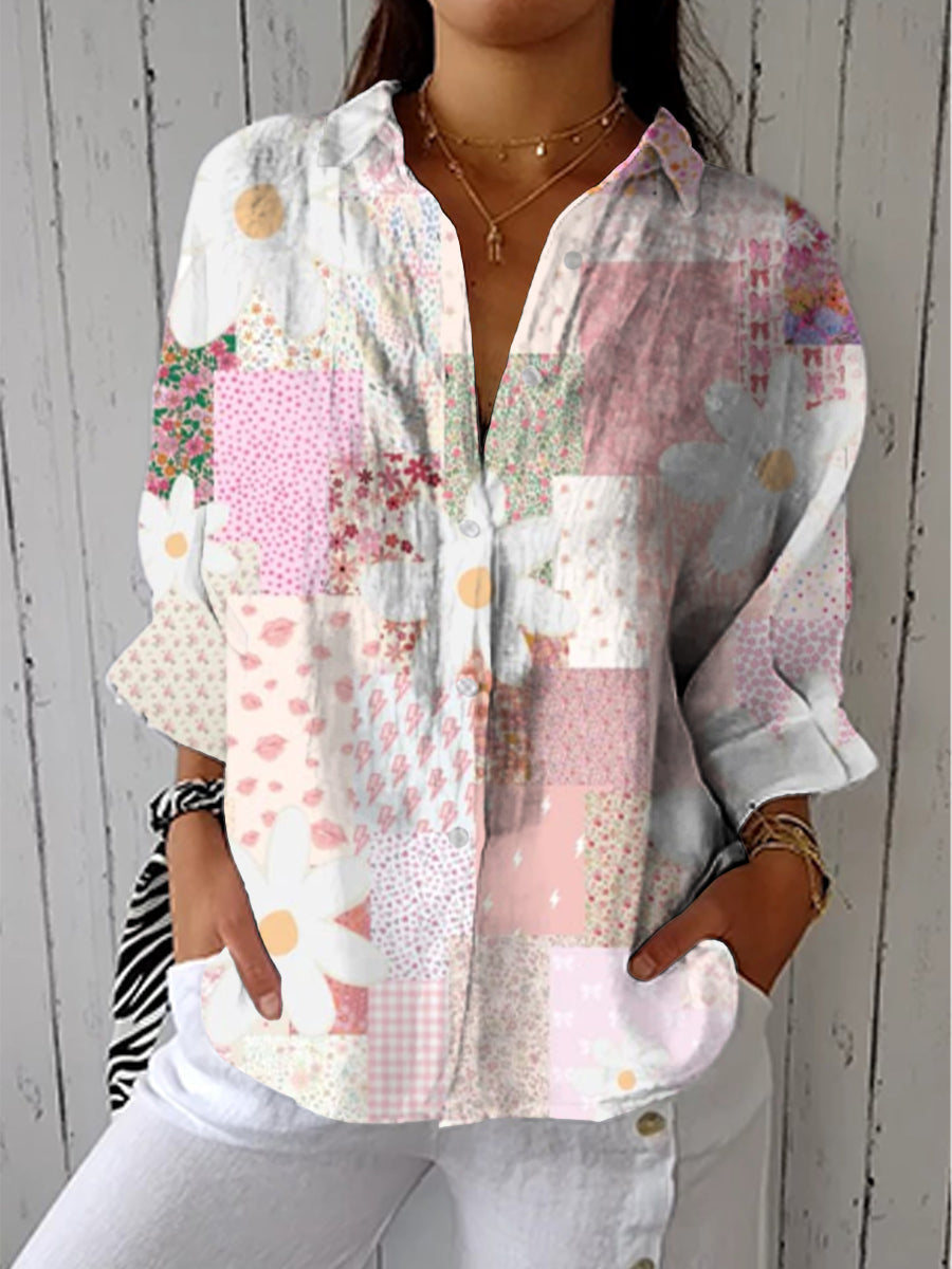 JUDITH™ | PASTEL PATCHWORK BLUSE