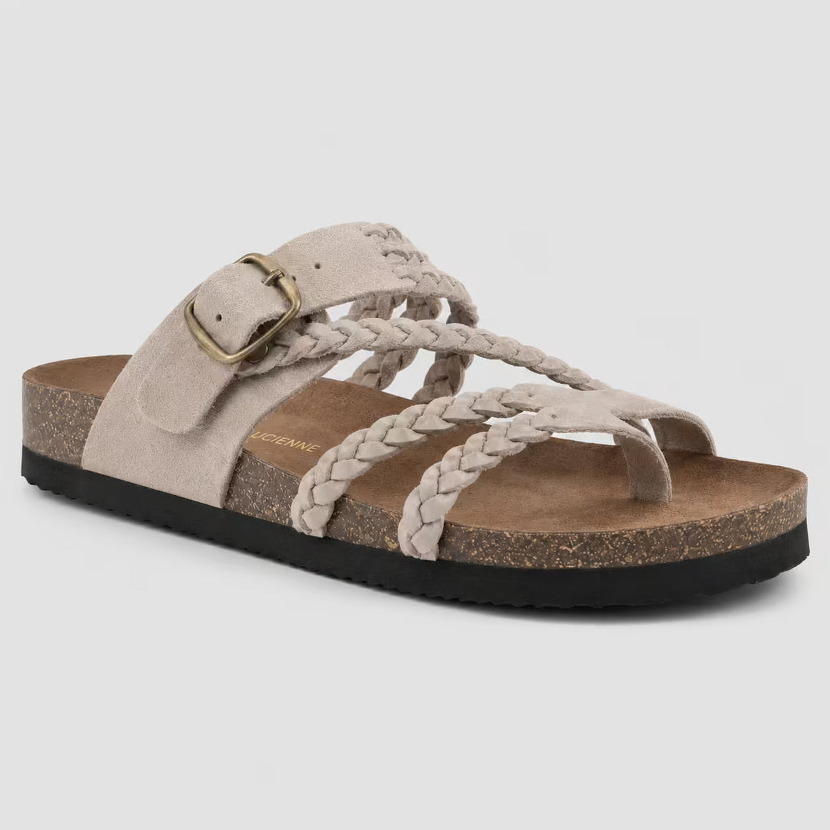 Elegant Woven Sandals — Beige