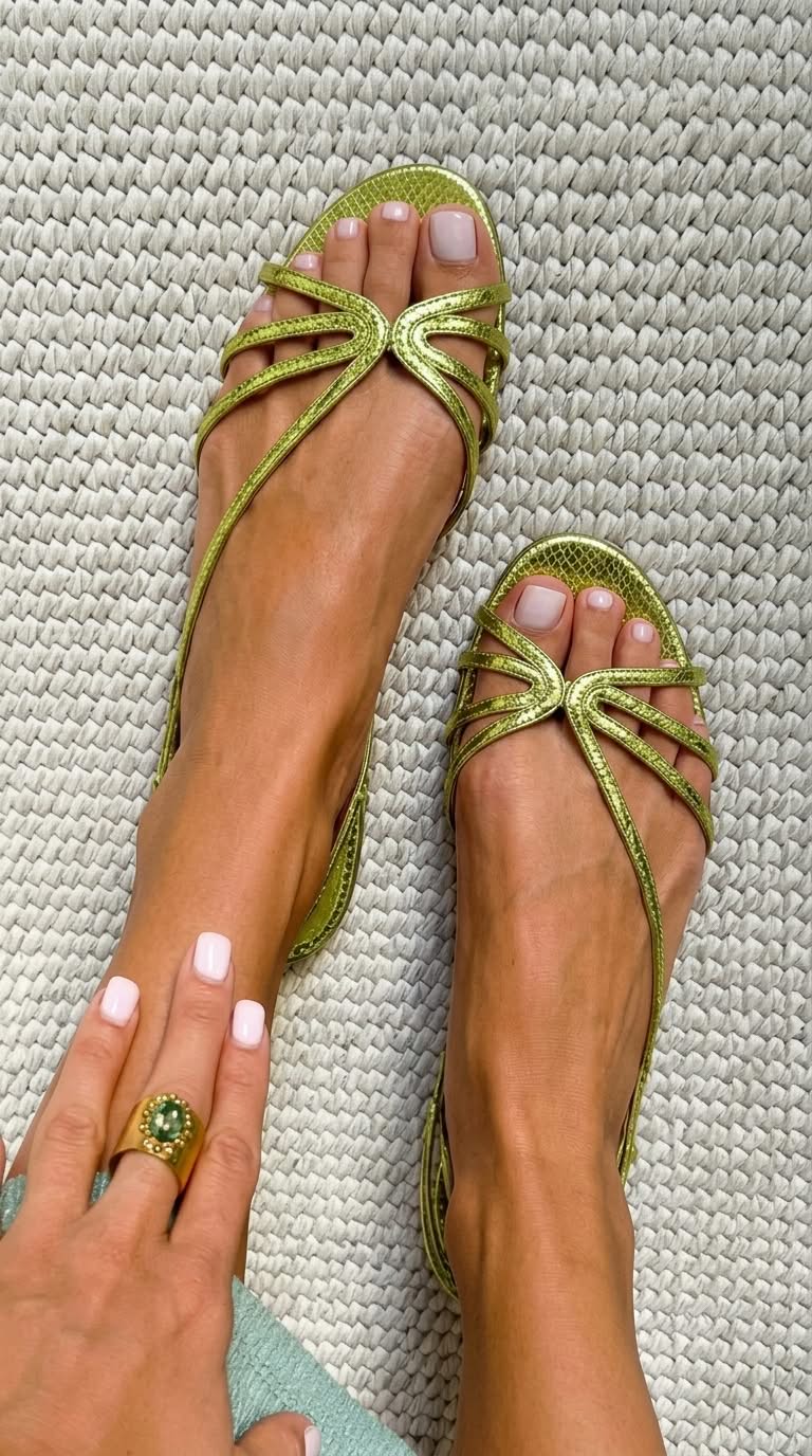 SANDRA™ | ELEGANTE SOMMERSANDALER — Grønn