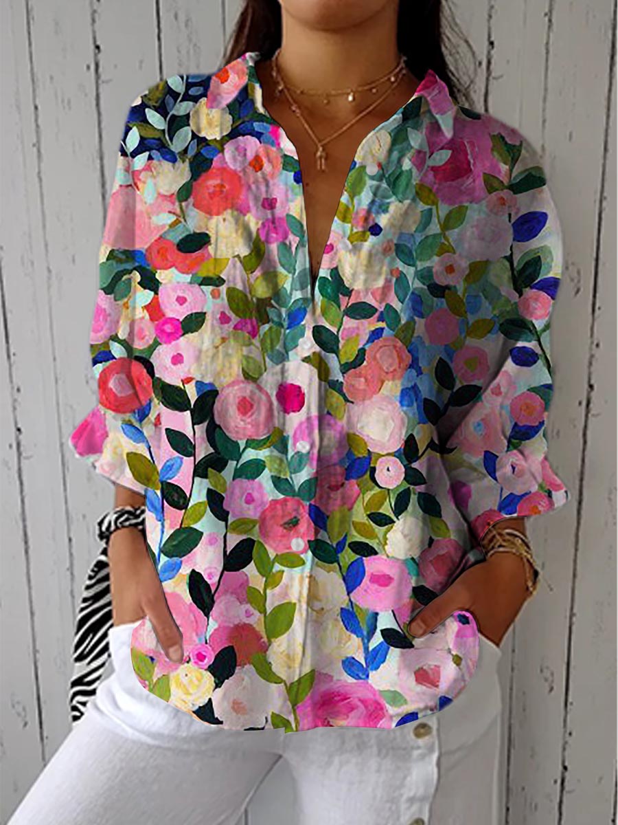FRANCES™ | BLOMSTER TRYKK BLUSE