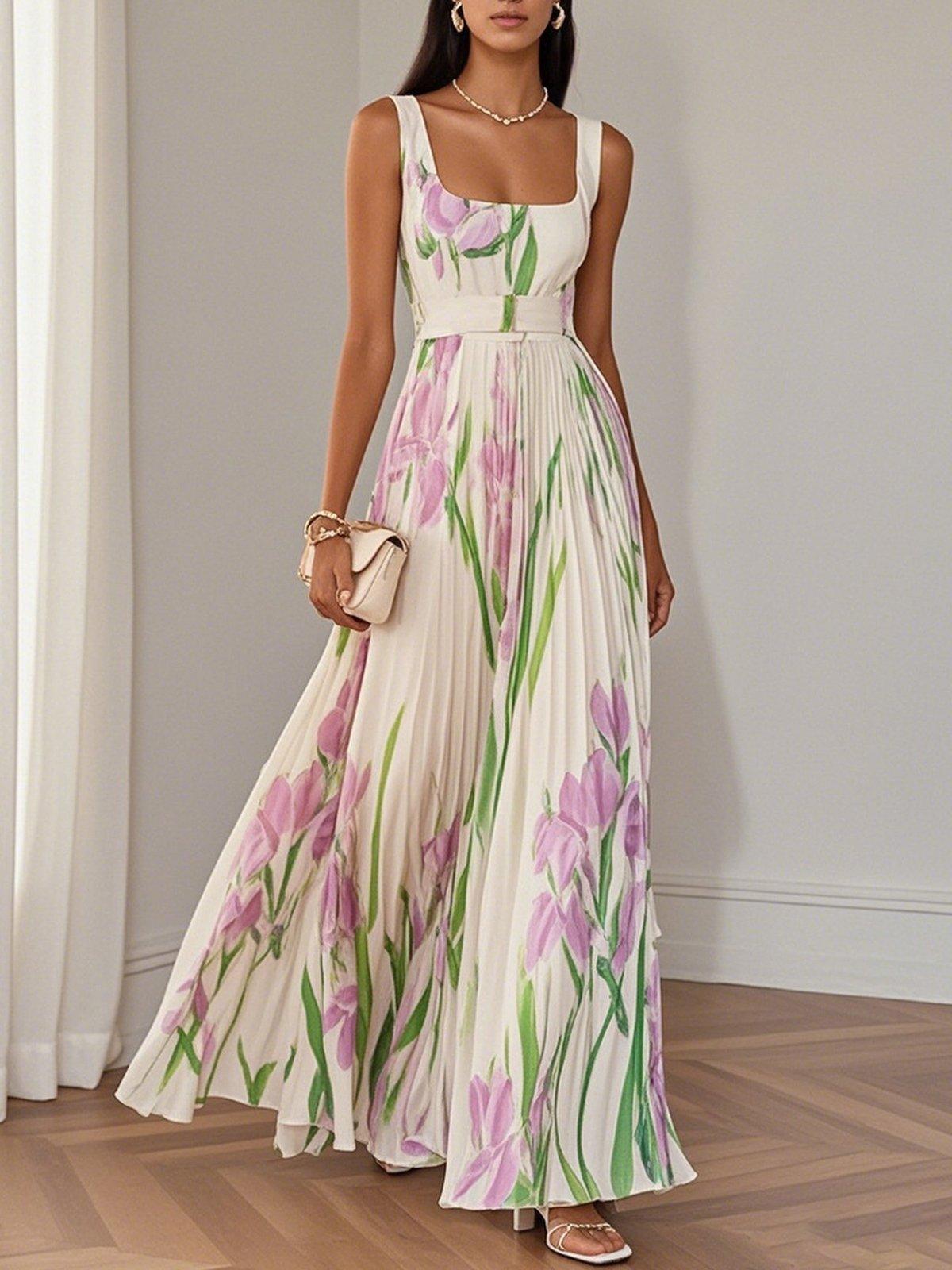 YARA™ | PLISSERT CHIFFON MAXI-KJOLE