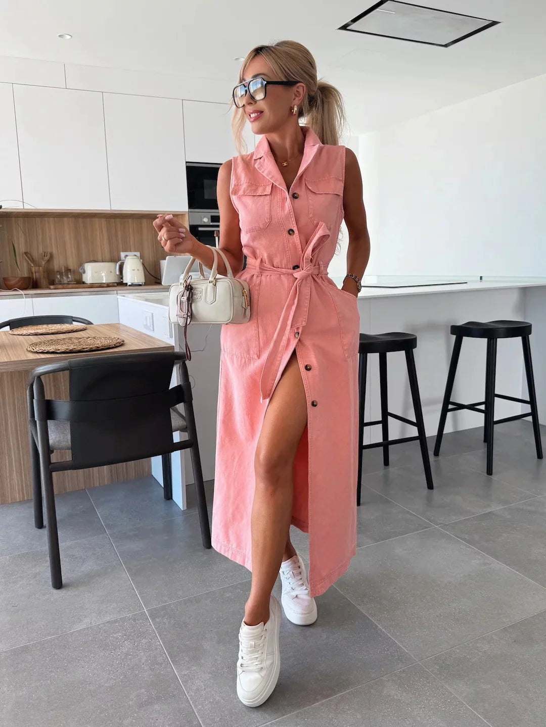 Isabelle™ Maxi Denim Kjole