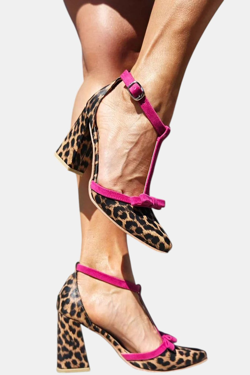 LEONTINA™ | GRØNN LEOPARDPRINT SANDALER