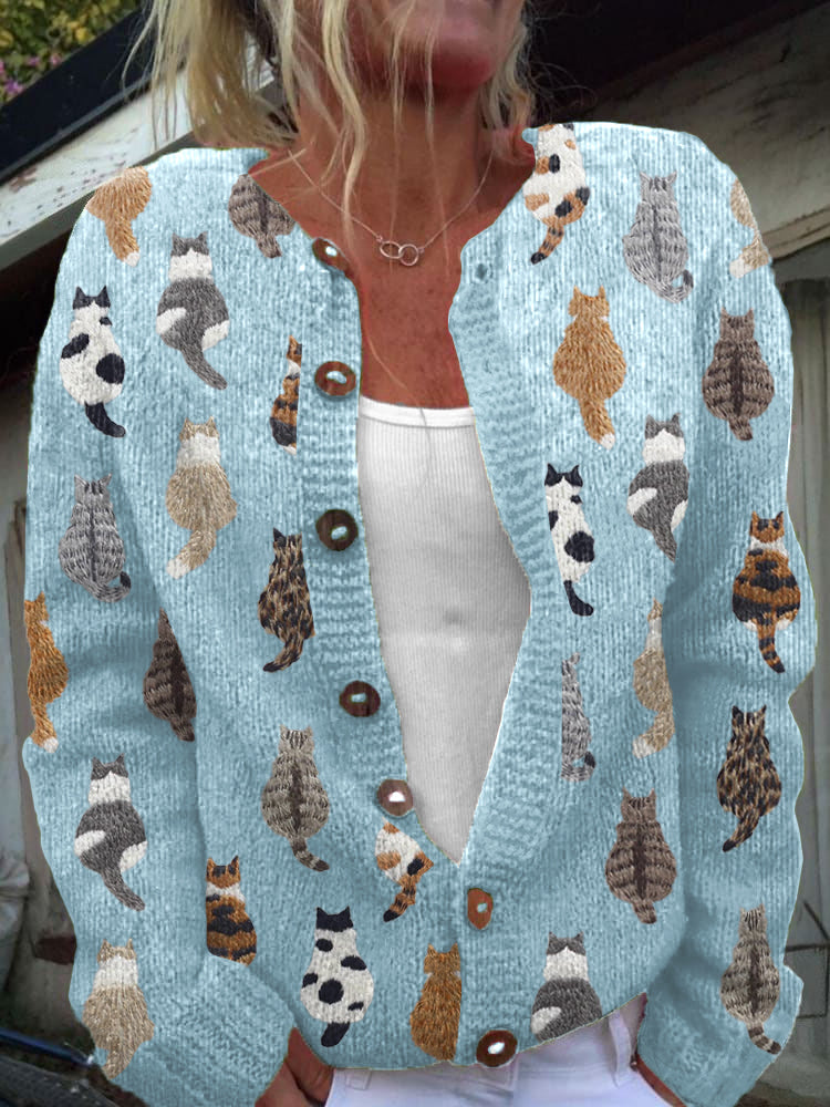 OTTAVIE™ | STRIKKECARDIGAN — Blå