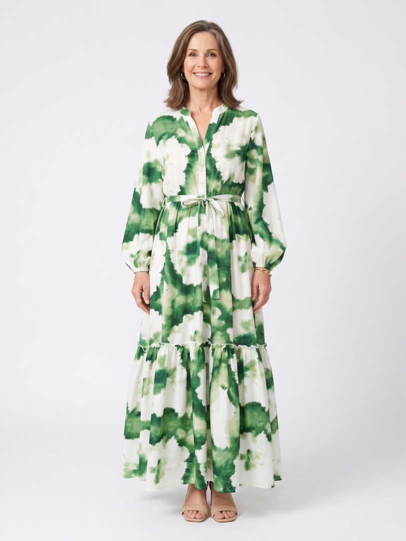 GARANCE™ | NATURLIG IMPRIMERT FLYTENDE MAXI-KJOLE