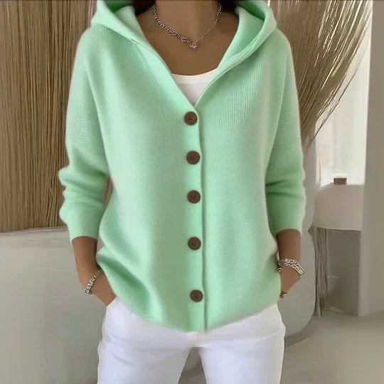 RANDI™ | STRIKKECARDIGAN — Grønn