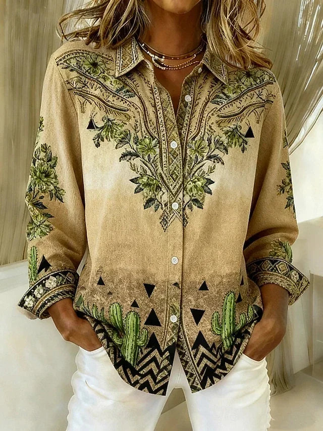 TUVA™ | VINTAGE KNAPPEBLUSE — Grønn