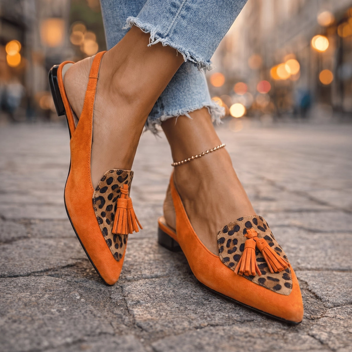 ELENA™ | SANDALER MED REMMER OG FRYNSER