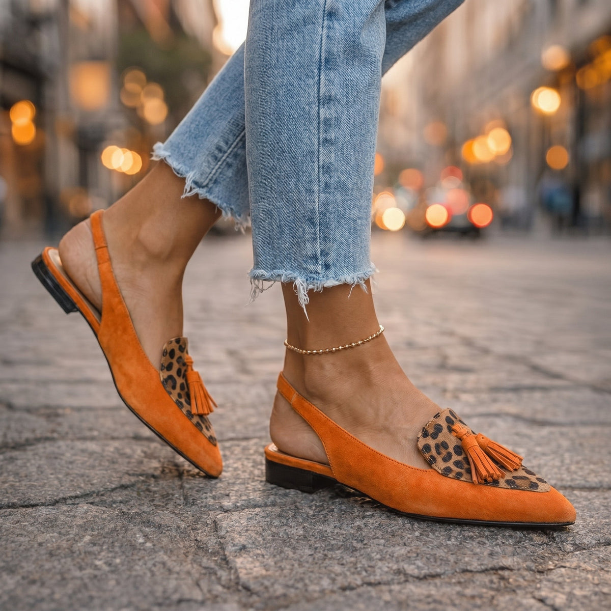 ELENA™ | SANDALER MED REMMER OG FRYNSER