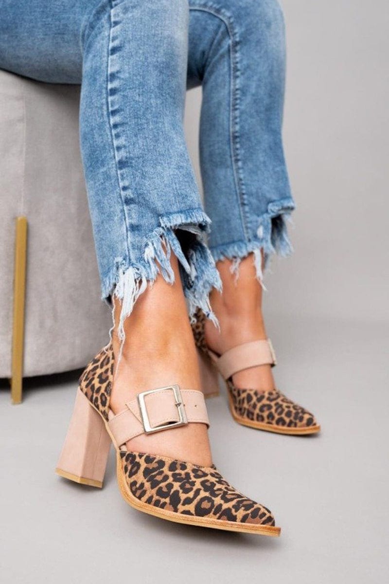 BARBARA™ | DRISTIG LEOPARDPRINT BLOKKHÆLER