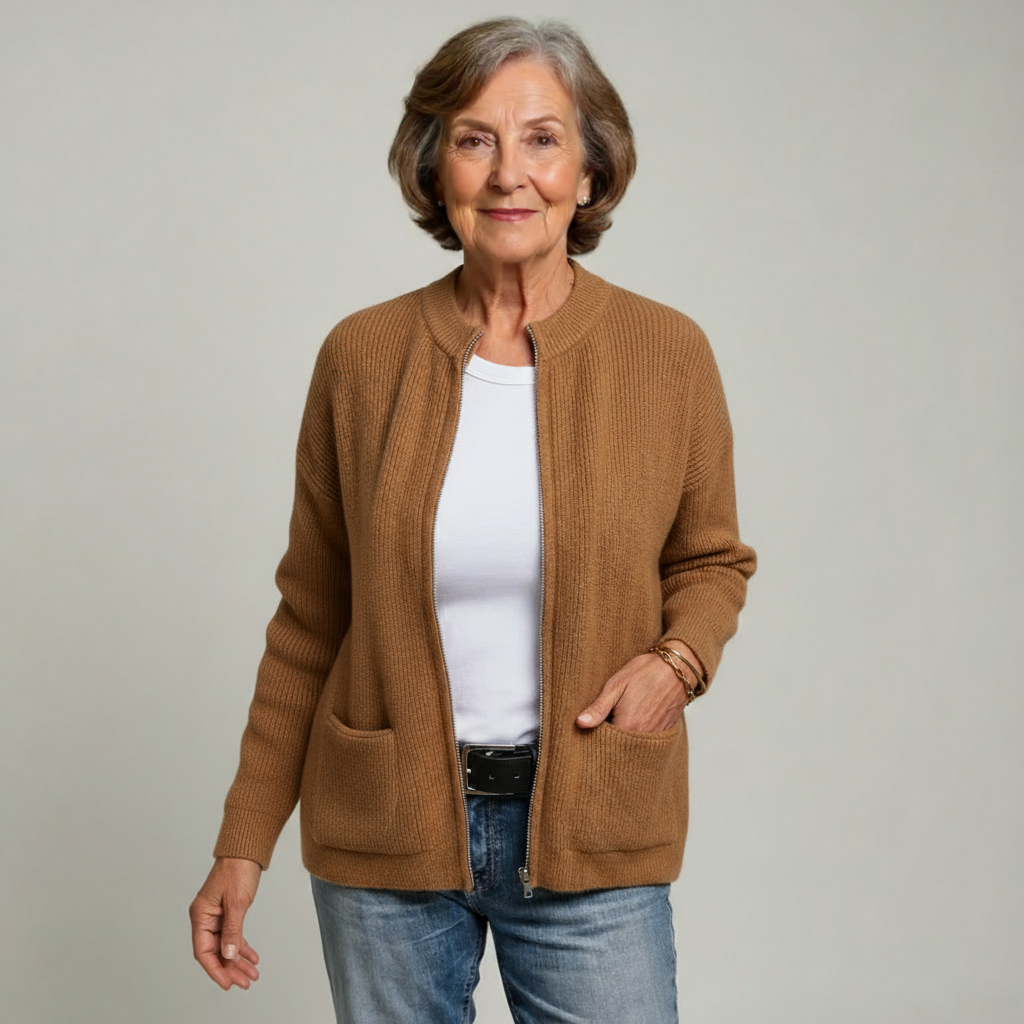 ANZHELYNN™ | ELEGANT JAKKE — Brun