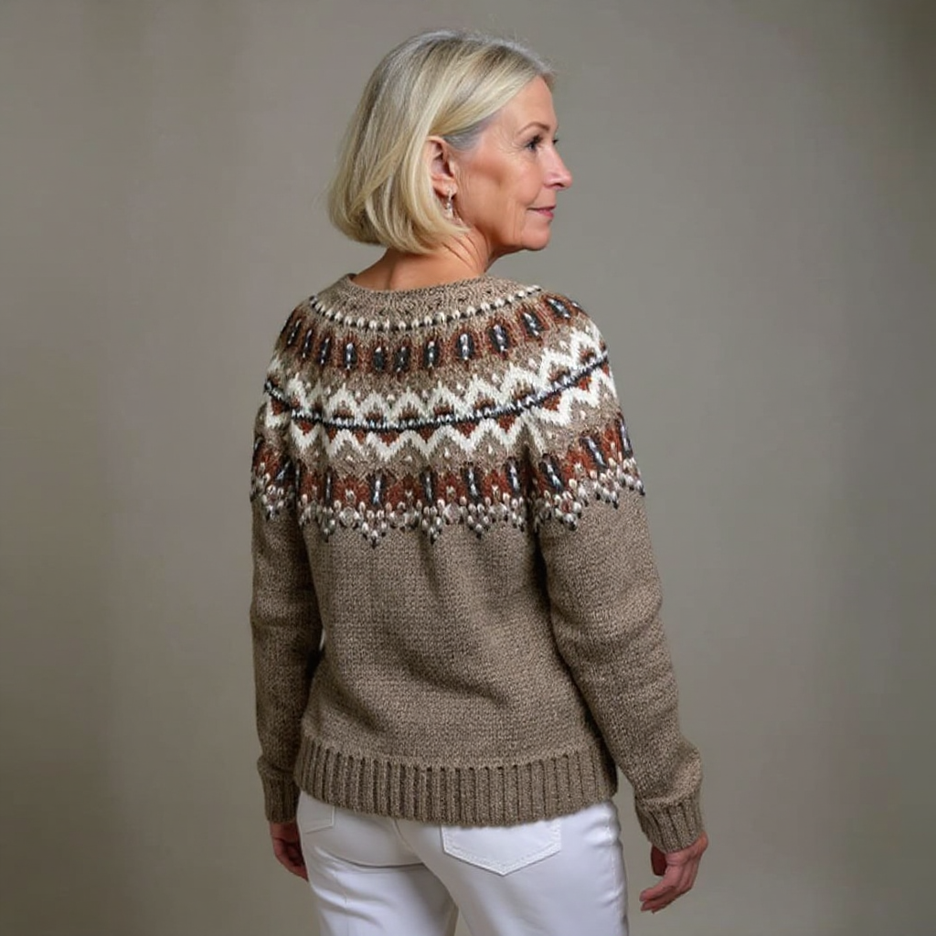 INGRI™ | KLASSISK ISLANDSK ULL VINTAGECARDIGAN