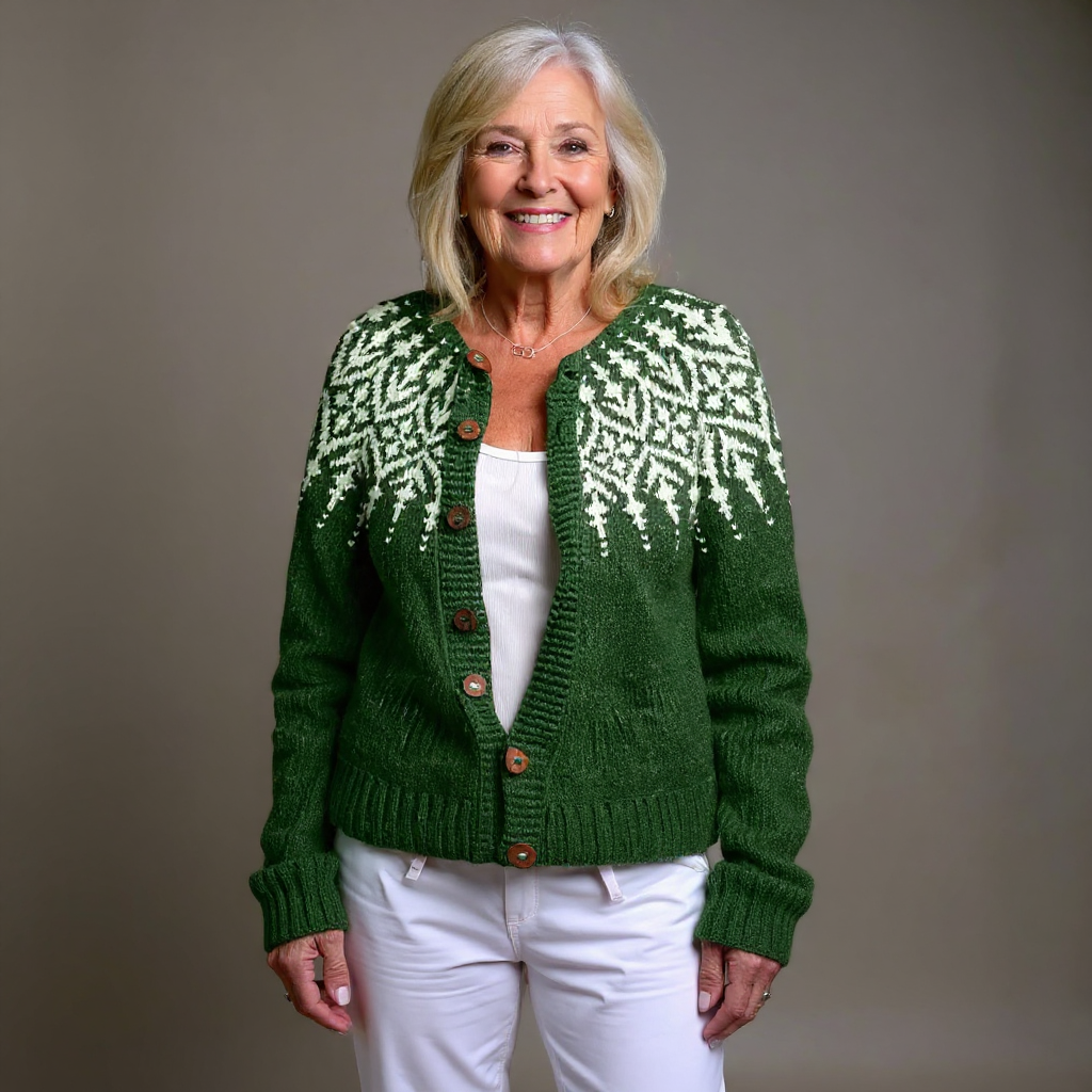 GRETHE™ | KLASSISK ISLANDSK ULLCARDIGAN