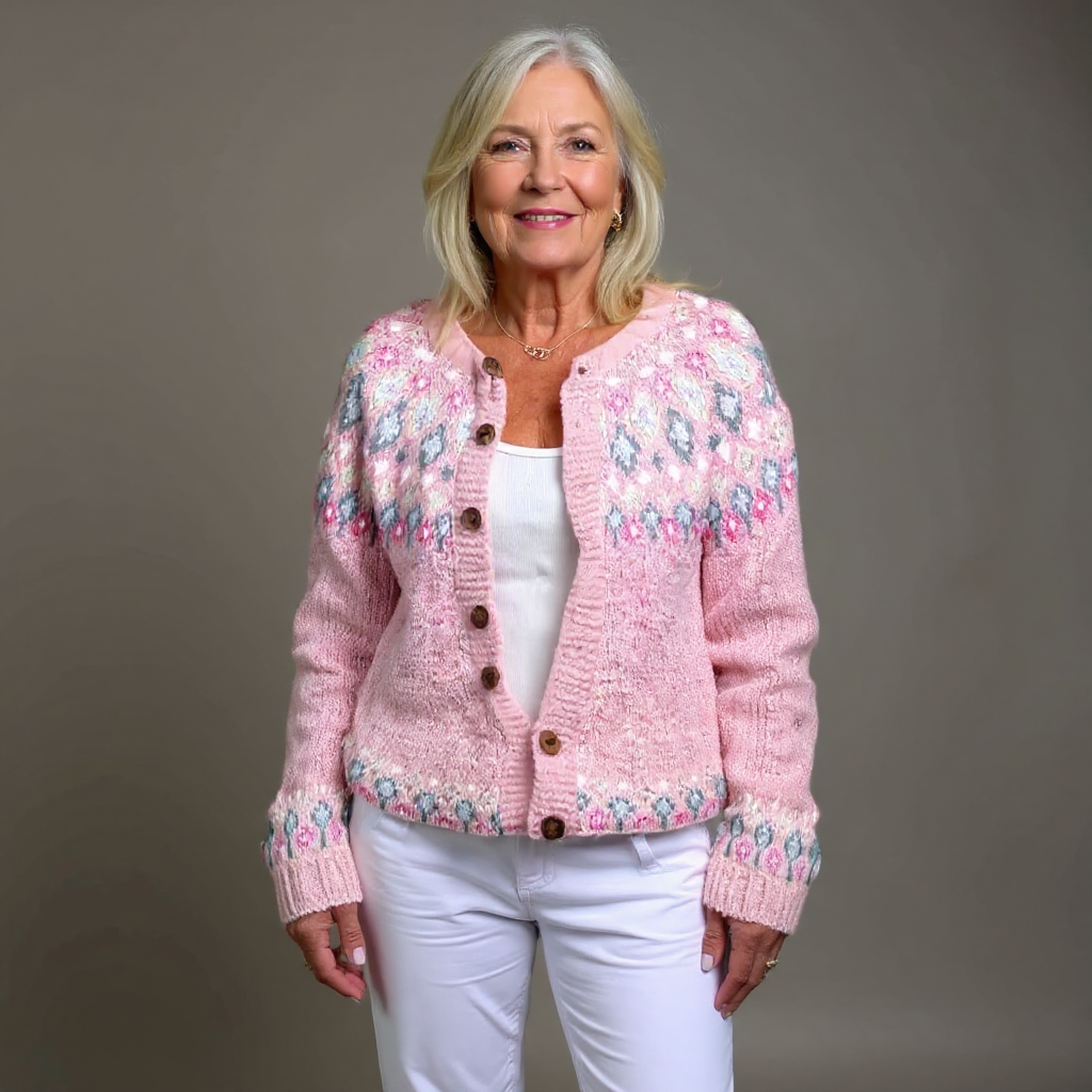 RITA™ | KOSSELIG ROSA ULLCARDIGAN
