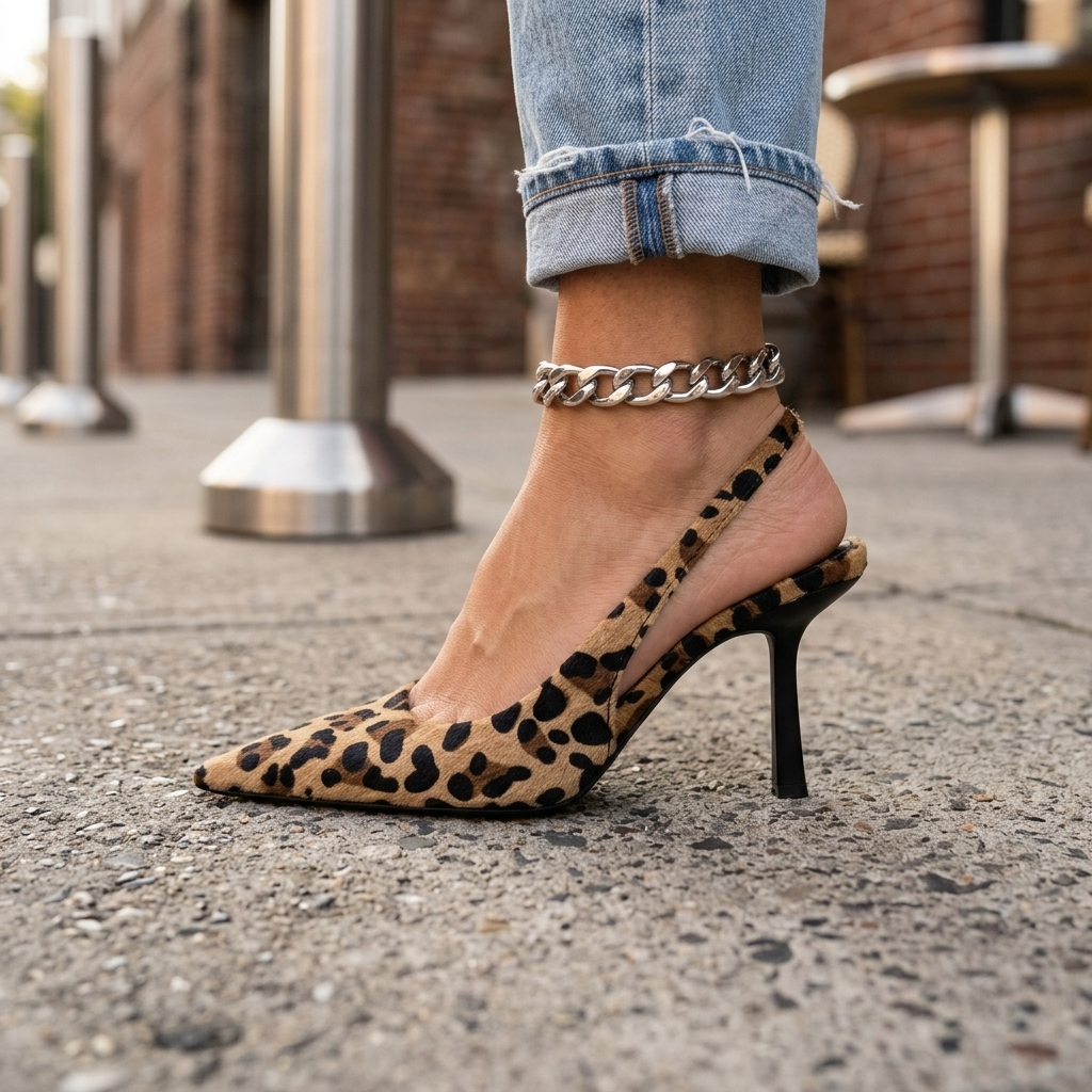 MARGARET™ | D'ORSAY LEOPARD HÆLER