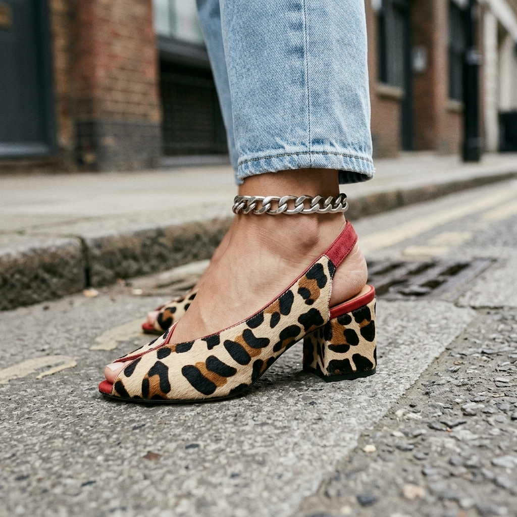 RUTH™ | LEOPARD SLINGBACK HÆLER