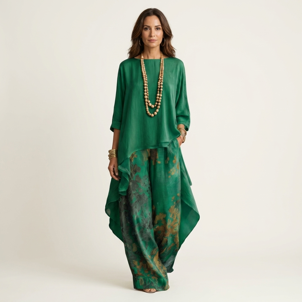 CARIOLA™ | TO-DELT SET MED ASYMMETRISK TUNIKA