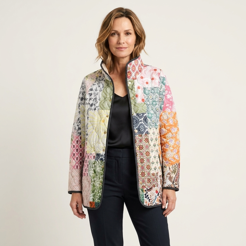 AMAYA™ | QUILTET JAKKE MED BLOMSTERTRYKK