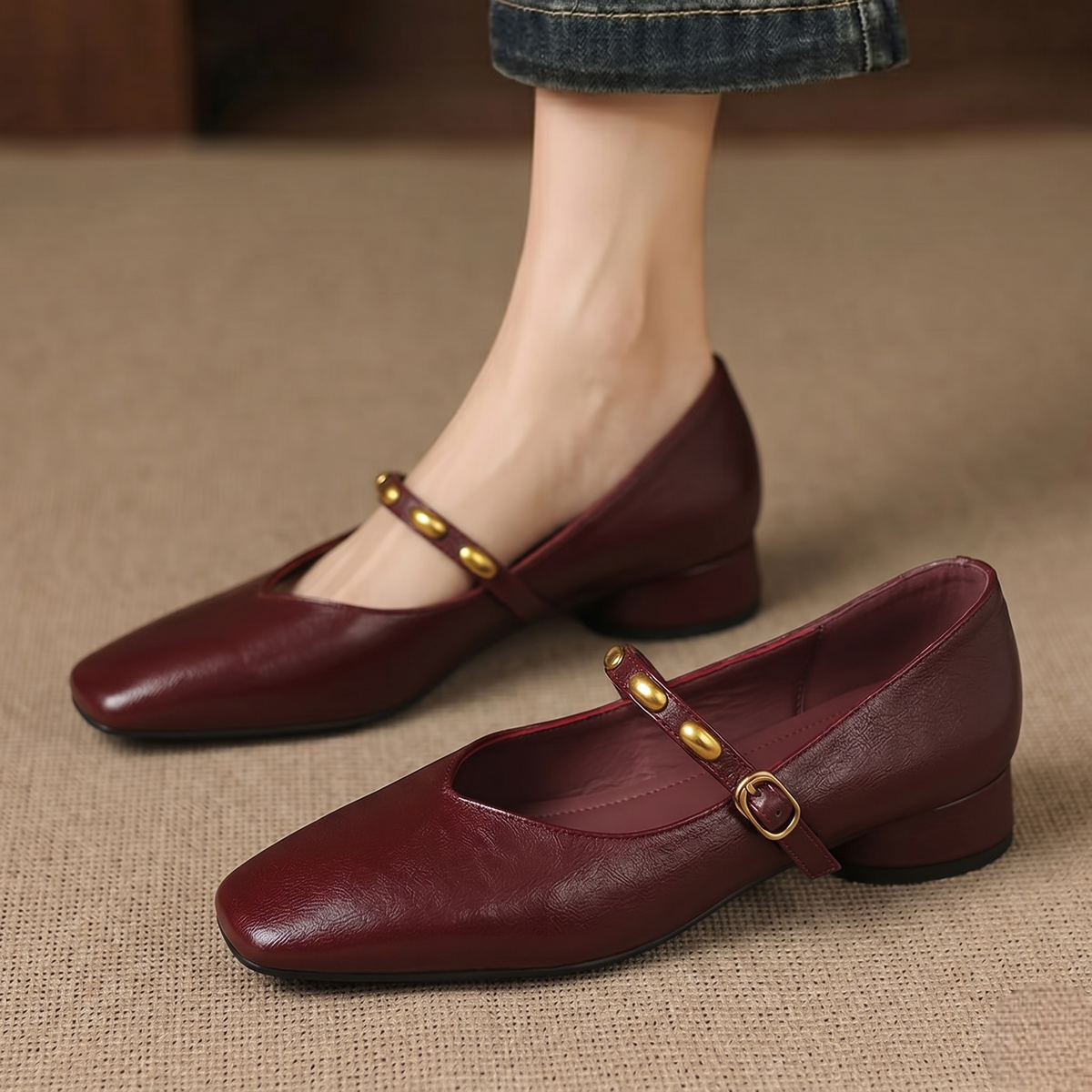 ZYRA™ | ELEGANTE FLATE SKO — Claret