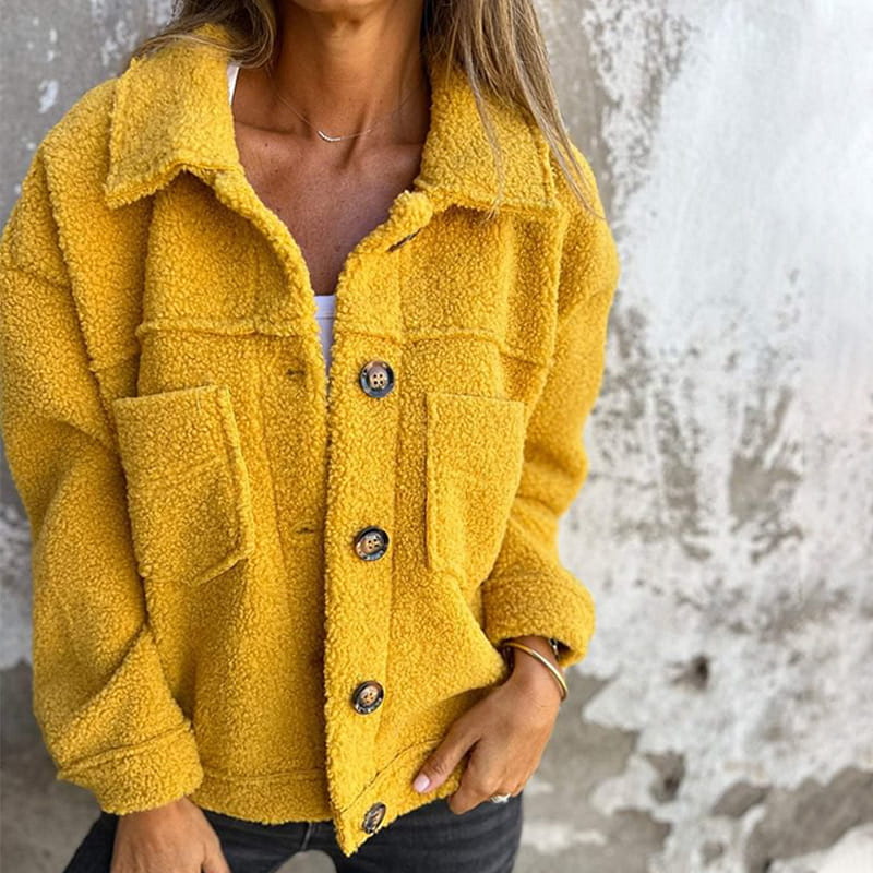 Nelea™ Elegant Kåpe — Gul