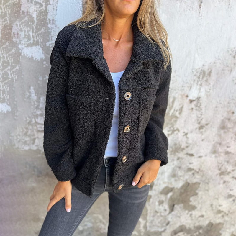 Nelea™ Elegant Kåpe — Svart