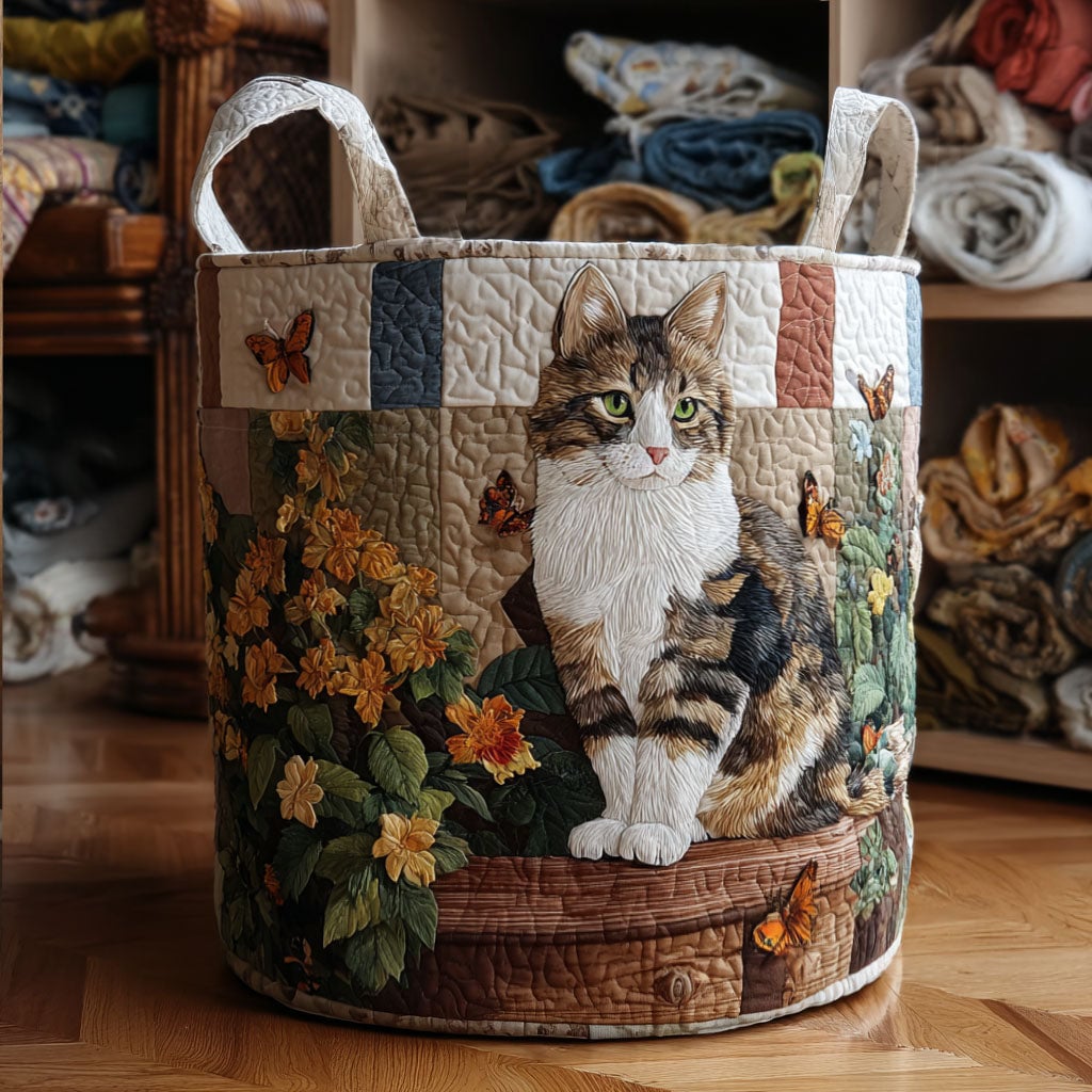 KATT BLANT KRONBLADENE | QUILTET VASKEKURV