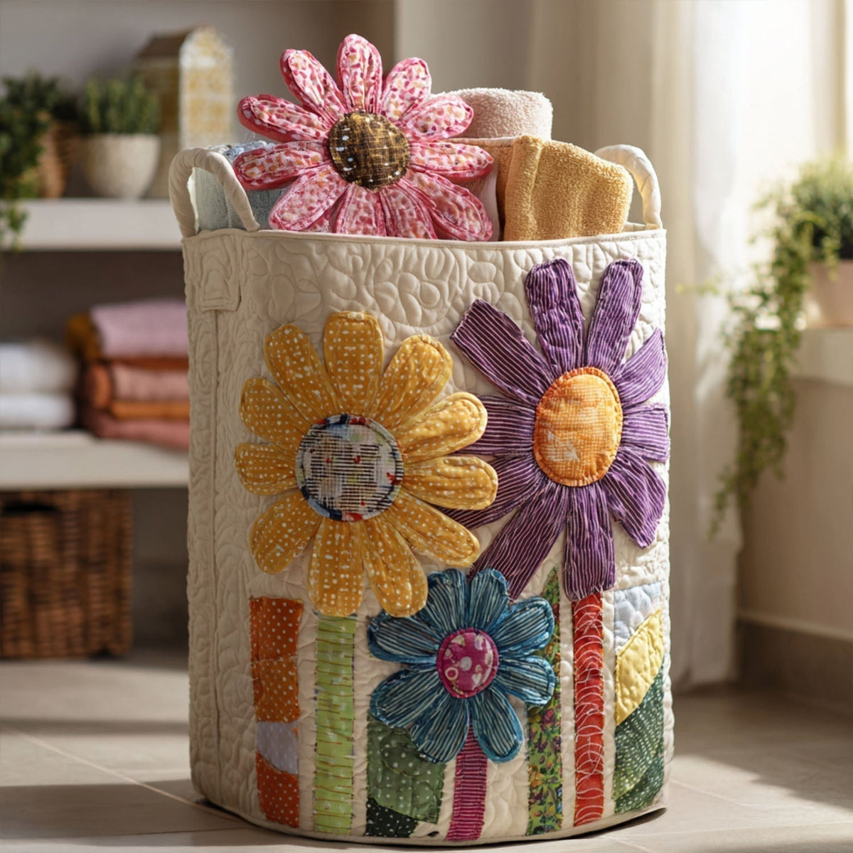 VINTAGE BLOMSTER | QUILTET VASKEKURV