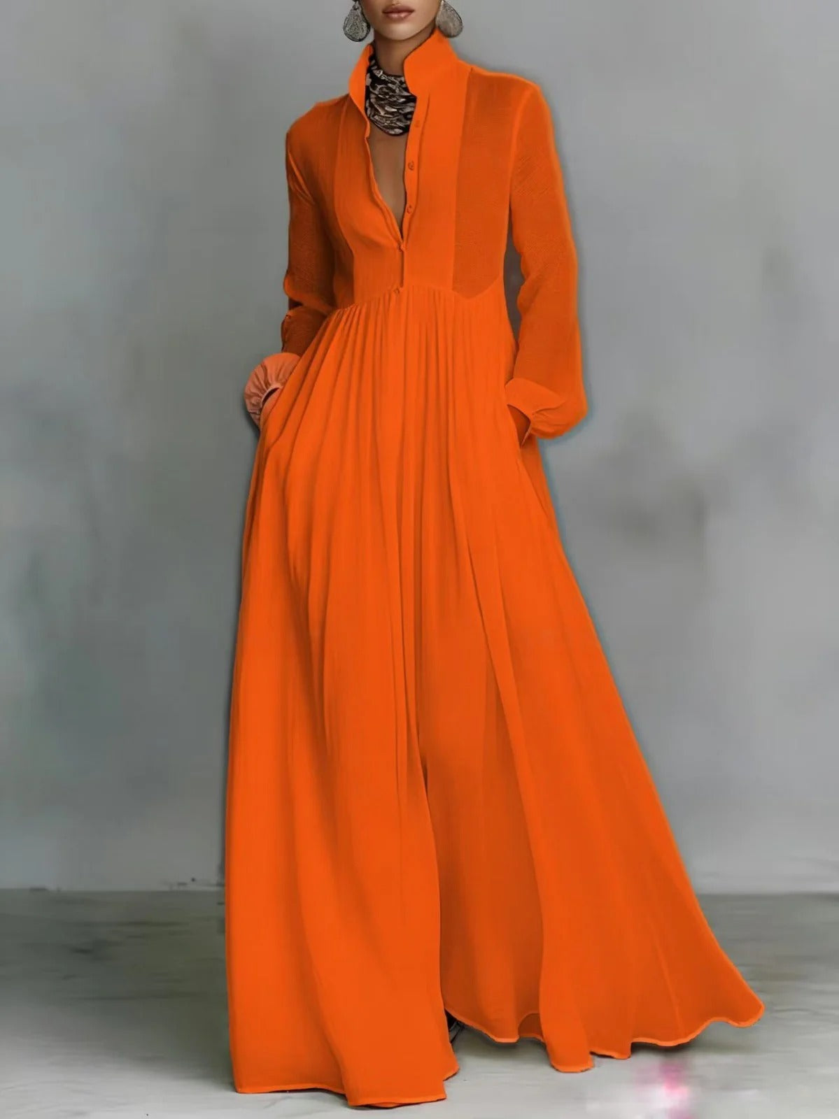MARINA™ | FLYTENDE KNAPPE MAXI-KJOLE