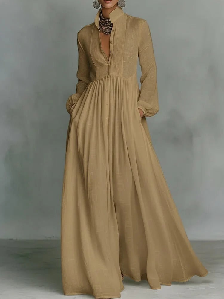 DONNA™ | FLYTENDE KNAPPE MAXI-KJOLE