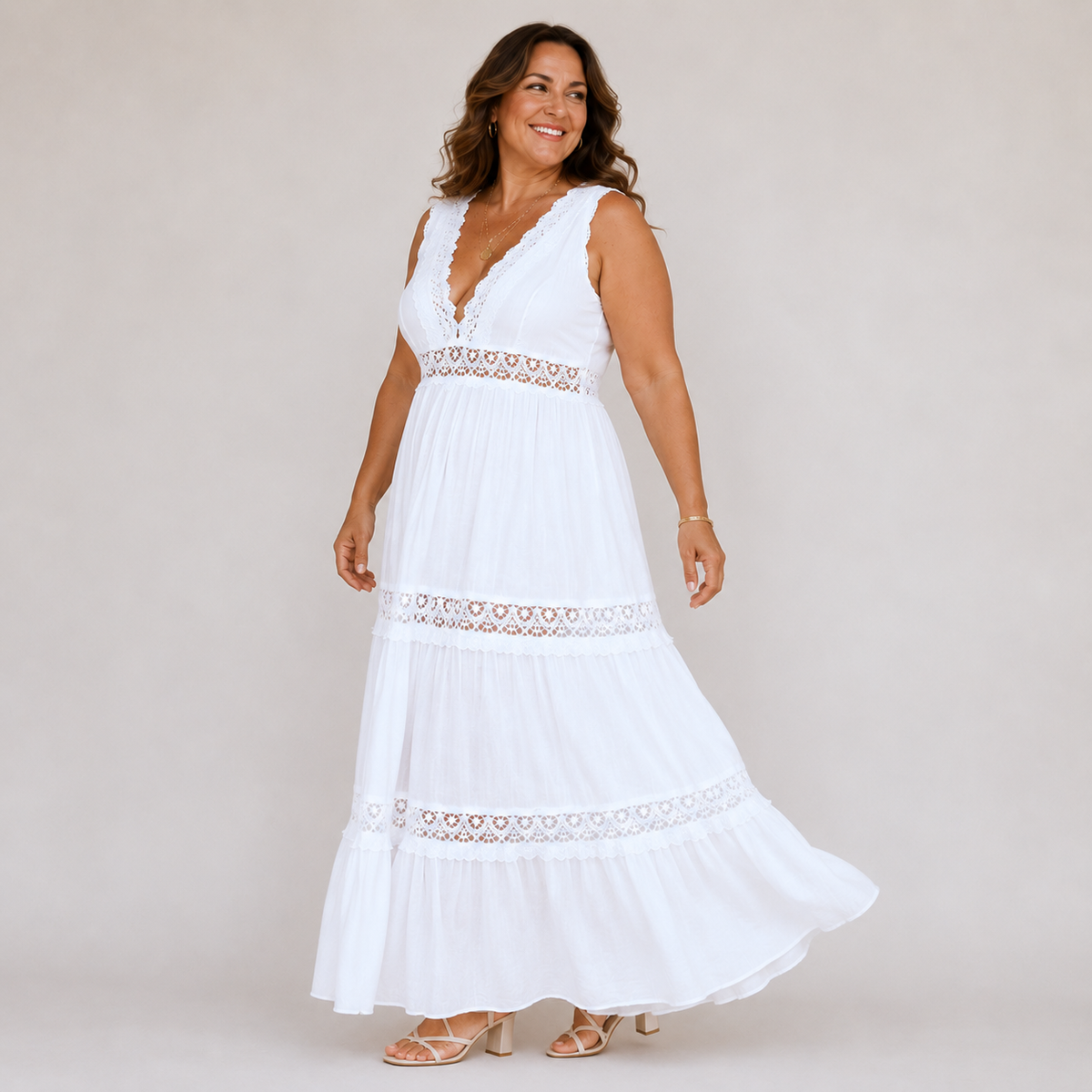 Keishanna | Flatterende boho-maxikjole