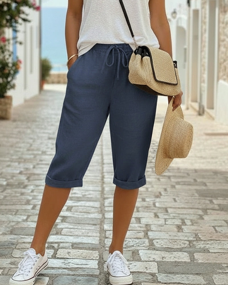 DINA™ | AVSLAPPET CROPPED BUKSER