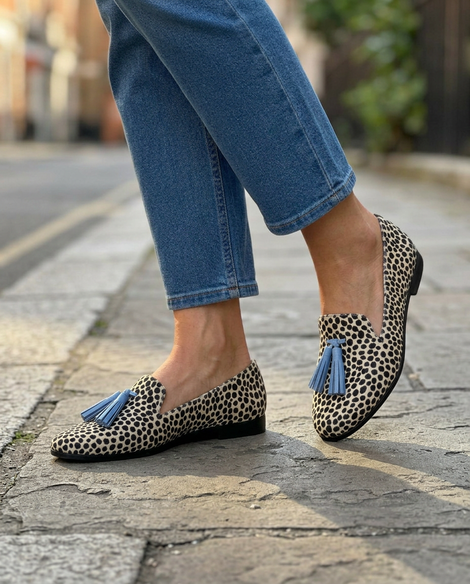 NADIA™ | MOKKASINER MED LEOPARDTRYKK