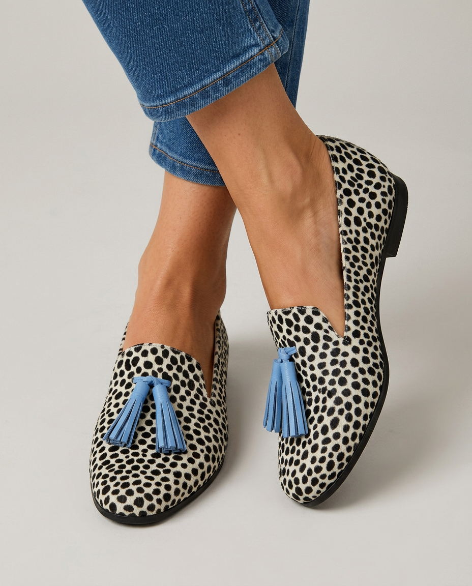 NADIA™ | MOKKASINER MED LEOPARDTRYKK
