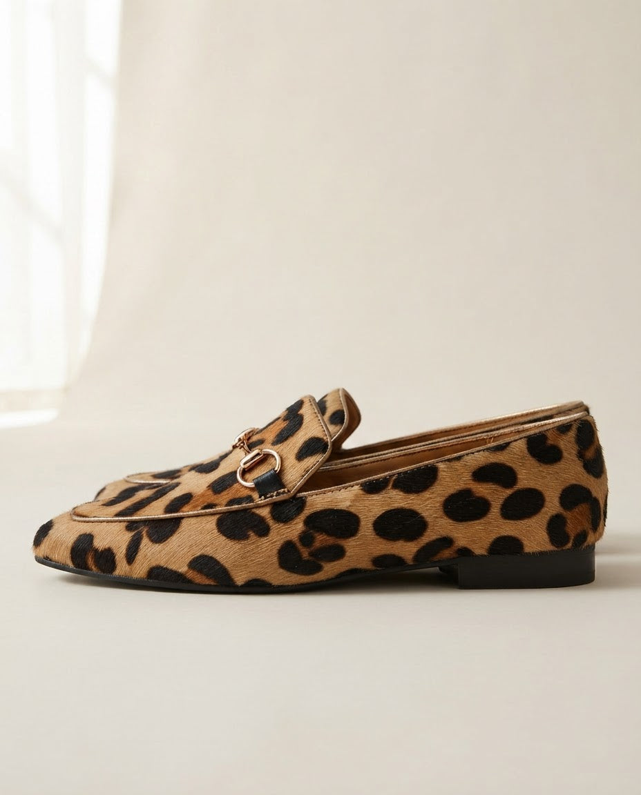 SERENA™ | LOAFERS MED LEOPARDTRYKK