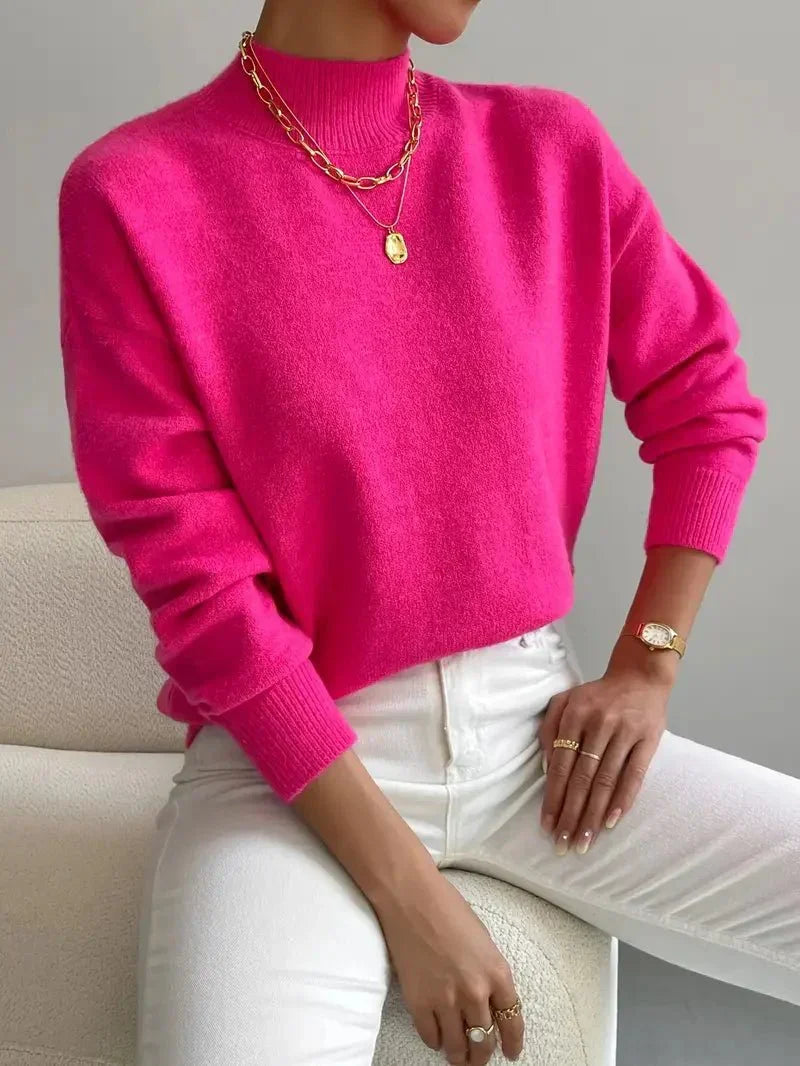 Christine™ Genser med Ståkrage — Rosa